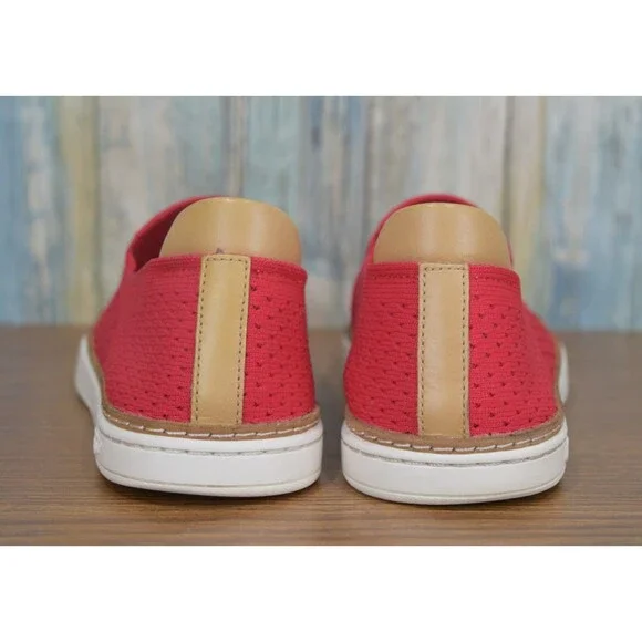 UGG Sammy Chevron Sneakers Women's 9 Red Slip On Knit Walking Shoes 1016758 - Picture 10 of 11